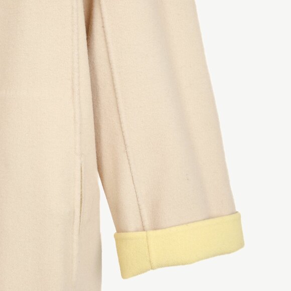 Max Mara Weekend Reversible Beige & Yellow Wool-Blend Coat - Picture 7 of 16